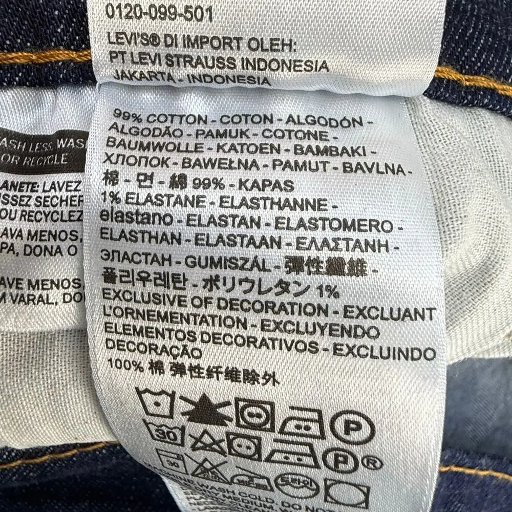 Levi's 501XX Men's 38x32 Dark Blue Button Fly Straight Leg Classic Dad Jeans NWT